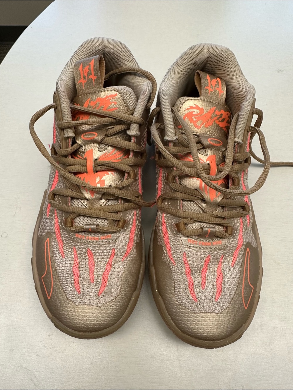 Puma MB.03 "Chinese New Year - Gold/Fluro Peach" sneakers size 4.5